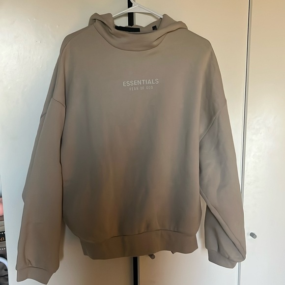 Tan (forget the name of the OG Essentials color) Essentials Womens Small hoodie!